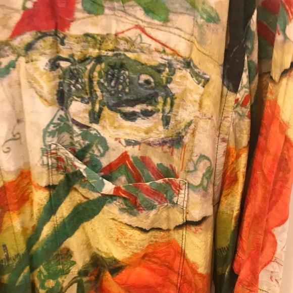 Vintage Jams world Aloha Hawaiian Ginseng Rayon Short Sleeve Button Up Shirt M - Picture 8 of 10